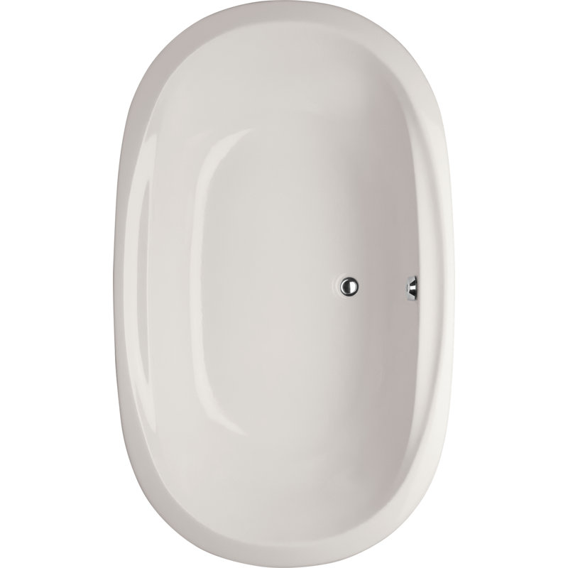 Builder Dual Oval 66'' x 44'' Air Acrylic Bathtub, White