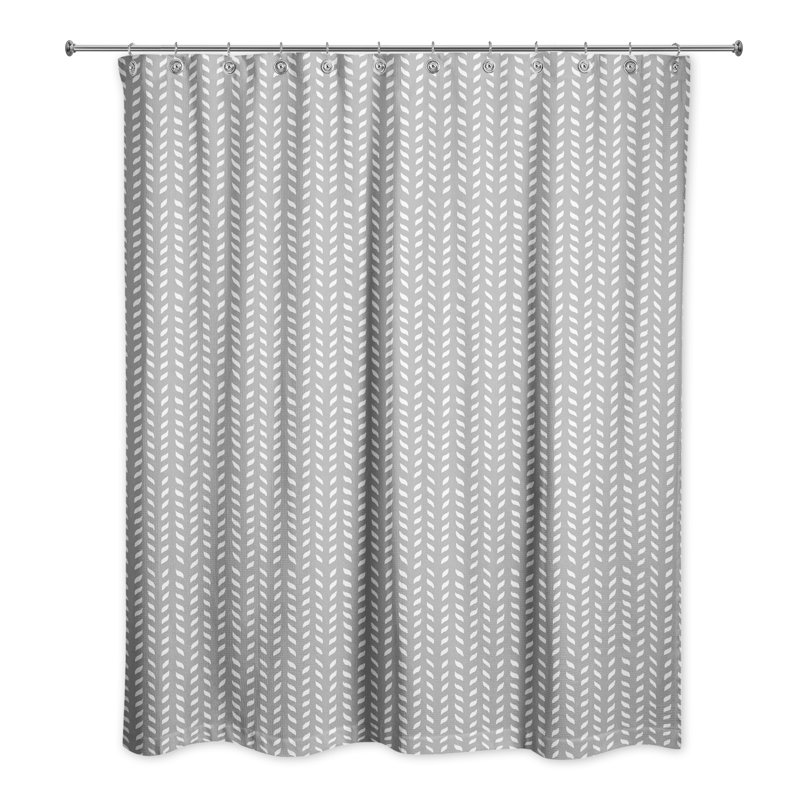 Rideau de douche Hyrup, Gris / Blanc