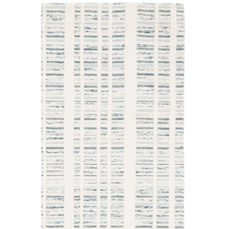 Fanechka 651 Area Rug In Teal / Ivory, Rectangle 8' x 10'
