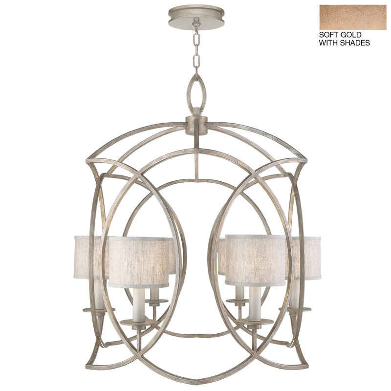 Lustre rond Cienfuegos, Oui, H 36 po x l 30,5 po x P 30,5 po, Doré clair