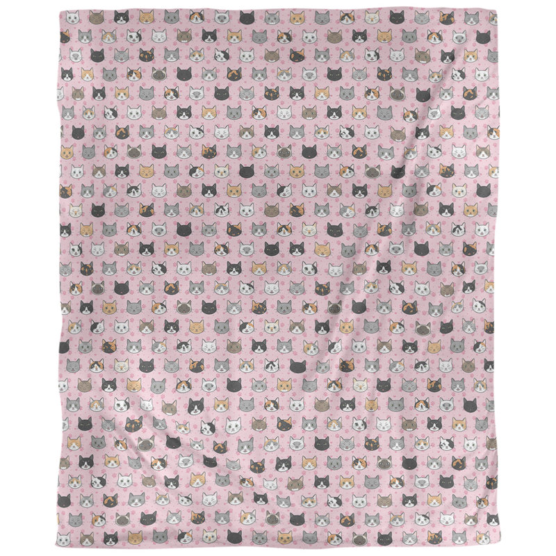 Tissu pour chat kitty, Rose, L 56 po x l 36 po, Coton peigné de base
