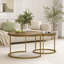 Ensemble de 2 tables basses gigognes avec fini bois industriel et structure métallique robuste-1563993348