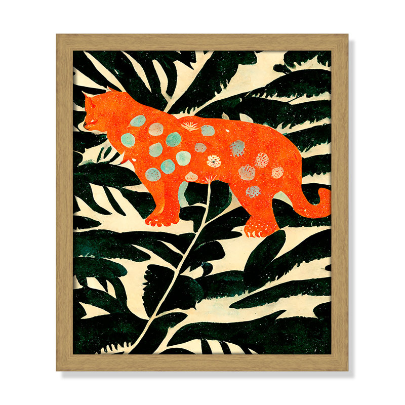 «Jungle» par Treechild, Grain de bois naturel, L 13 po x H 15 po, Impression encadrée