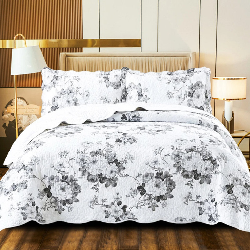Cotton Duvet Cover Set with Pillowcases Included, SuperKing Duvet Cover Set + 2 Standard Pillowcases, Beige Damask