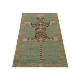 Distressed Homage Hand Knotted Wool Animal Print Area Rug