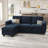 Shavera Velvet Modular Sectional L-Shaped Sleeper Sofa Bed With Storage Ottoman For Living Room Apartment-842494195