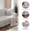 Canapé surdimensionné de 110 po à 4 sièges profonds avec coussin décoratif et accoudoir carré pour bureau de salon, gris clair