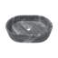 Bathroom Vessel Sink Made From Gray Natural Marble, Unique Pattern, Smooth Surface, Spacious Basin Hand - Finished,