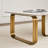 Metallic Bright Gold Carved Leg Coffee Table