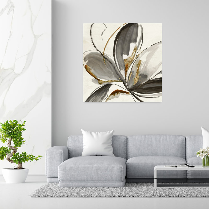 Gris, gloire II, art abstrait minimaliste et naturel, H 48 po x l 48 po