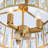 12" W 3-Light Semi Flush Mount with Crystal Shade, Gold Ceiling Light with Drum Shade for Bedroom-1215075901