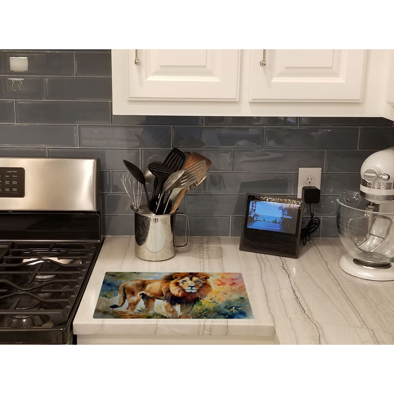 Lion Glass Cutting Board Large
