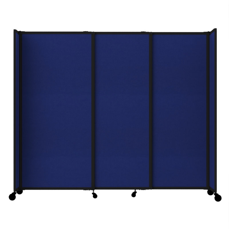 Cloison portative coulissante en tissu StraightWall, H 90 po x l 135 po x P 1 po, Bleu royal