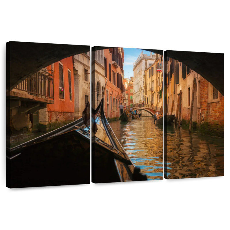Nicci Gondola Under Bridge, 48" H x 74" W