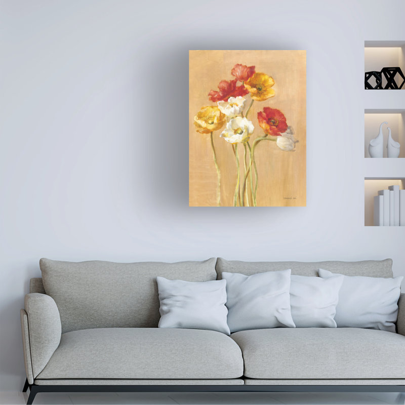  «Danhui Nai Dancing Poppies», art mural, H 32 po x l 24 po
