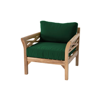Monterey Teak Outdoor Club Chair with Sunbrella Cushions