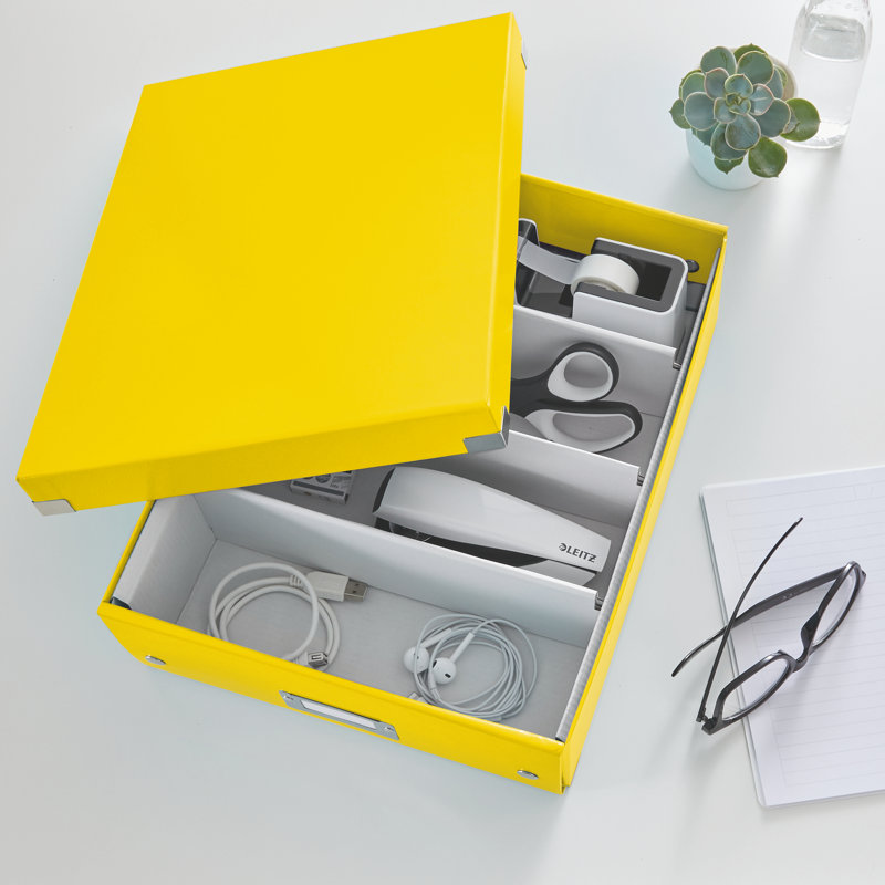 Leitz Decorative Bin, 28.1cm H x 10cm W x 37cm D, Yellow