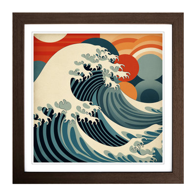 Japanese Wave Bauhaus No.2 - Framed Print