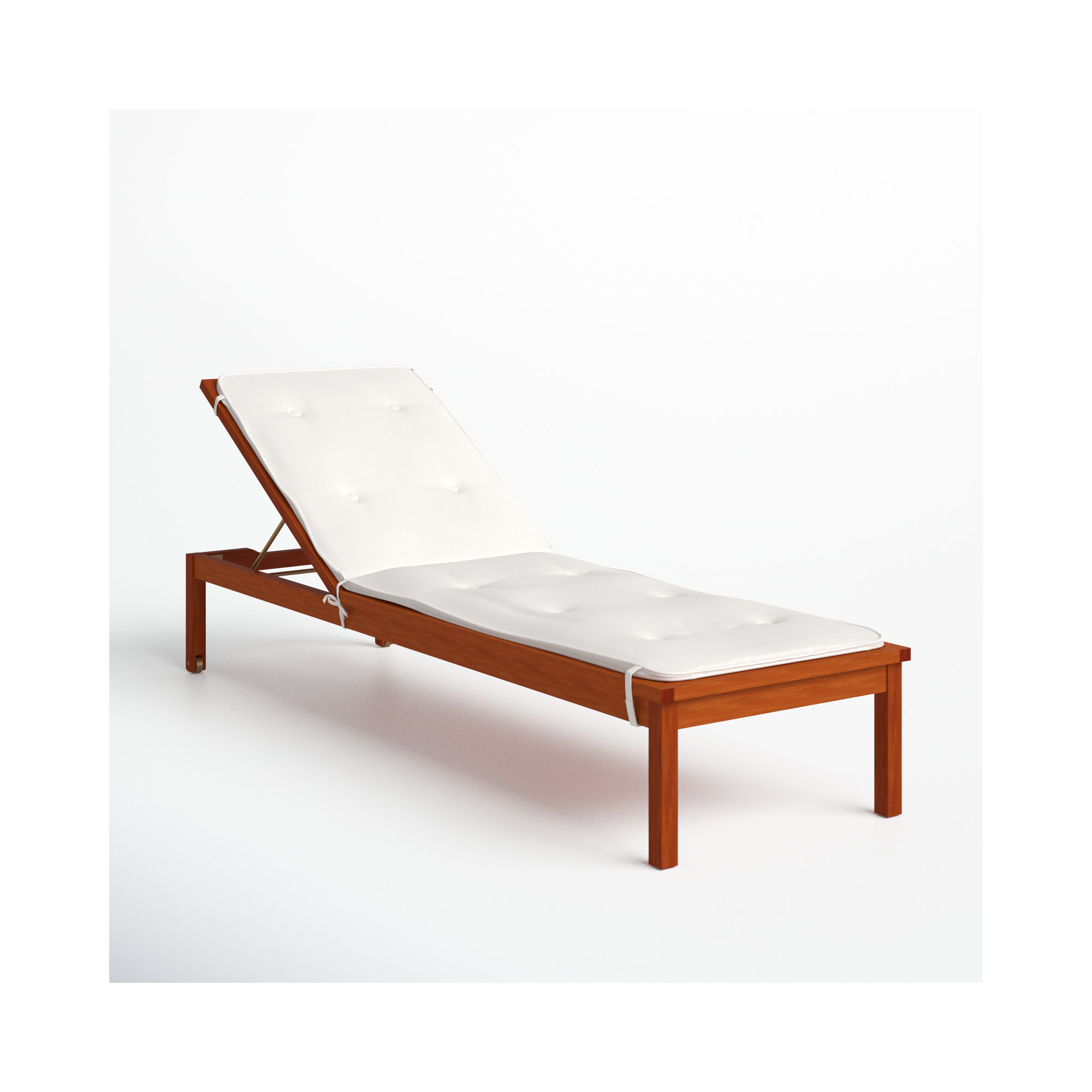 Beckton 23.5'' Outdoor Eucalyptus Chaise Lounge