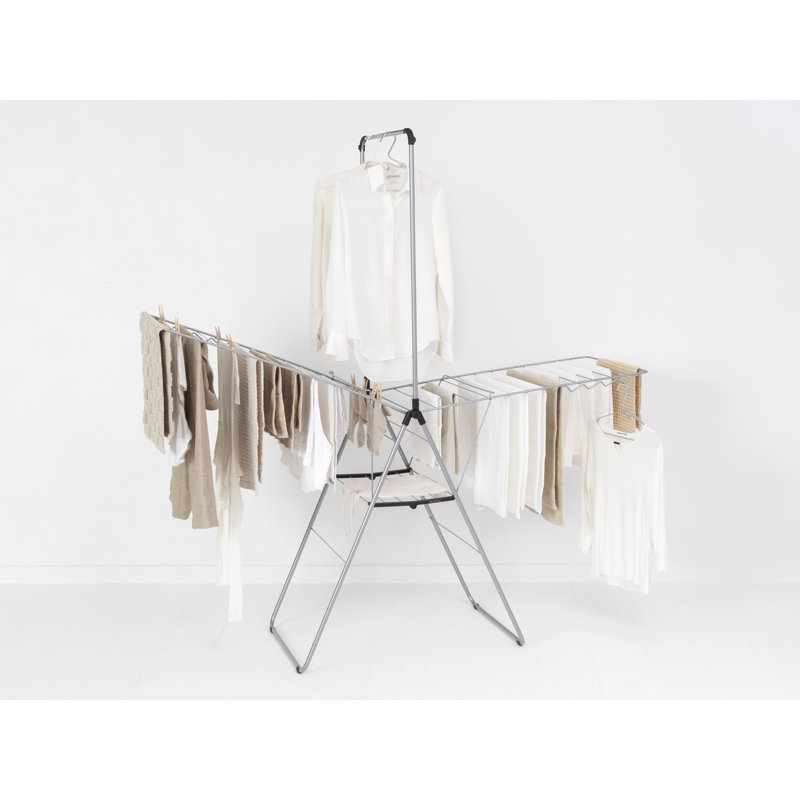 Brabantia Hangon 25 m Folding Drying Rack with Rod, Silver