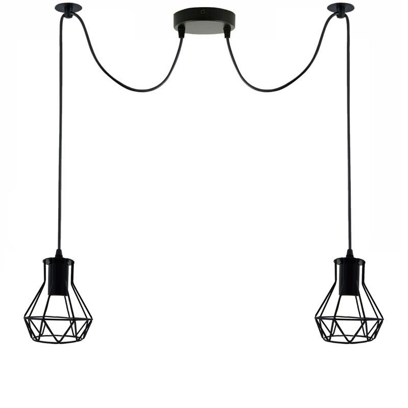 Chaela 2 - Light Black Cluster Pendant, No