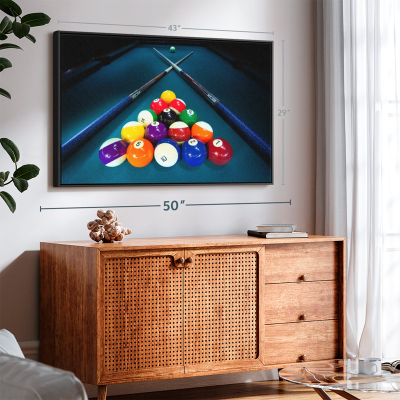 Impression sur toile de billard, H 29 po x l 43 po