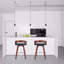 Tabouret de comptoir pivotant 24,8 po Ljoka-805980965