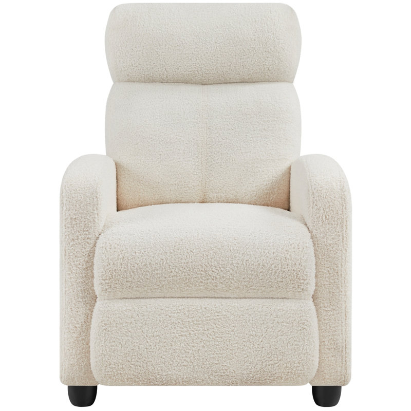 Manual-Push Back Recliner, Ivory