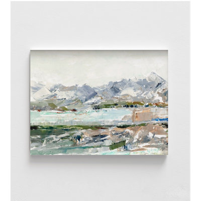 Winter Cove II By Ethan Harper, Winter Landscape Print, Framed Abstract Alcide Art, Snowy Wall Art, White Alcide Painting Print
