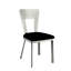 Chaises de salle à manger noires en microfibre avec structure en métal, 2 pièces et structure