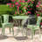 Outdoor 3 Pc Bistro , Iron, Powder Coated, Water-, 23.8" Wide, 30" High Table Metal , Coated Use, Table, 2 Chairs, Water--88742170