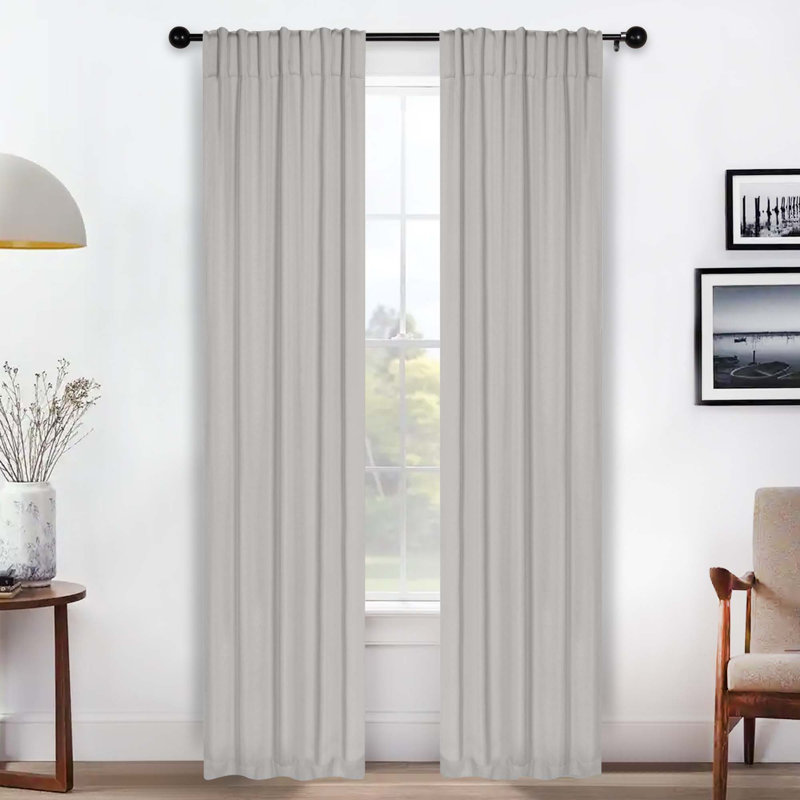 Rideaux obscurcissant et passe-tringle Levatt Classic, Marshmallow, L 26 po x L 84 po