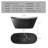 67" x 30" Freestanding Soaking Bathtub Gel Coat Bathtub with Rock Texture-128948197