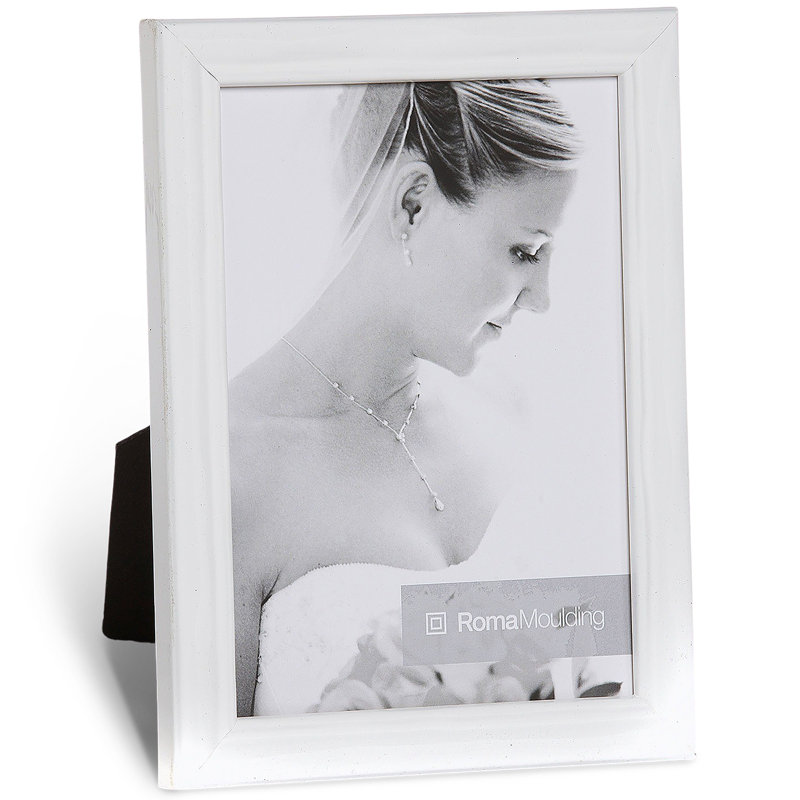 Cadre photo Lavo, 4 po x 6 po, Blanc scintillant