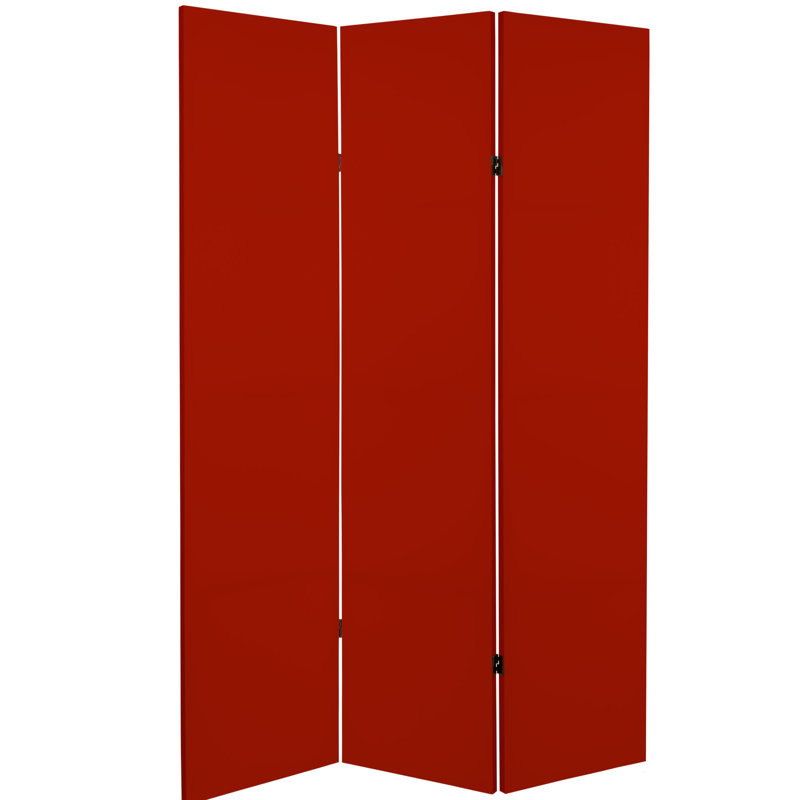 Arlynes Colorful Canvas Room Divider, Red
