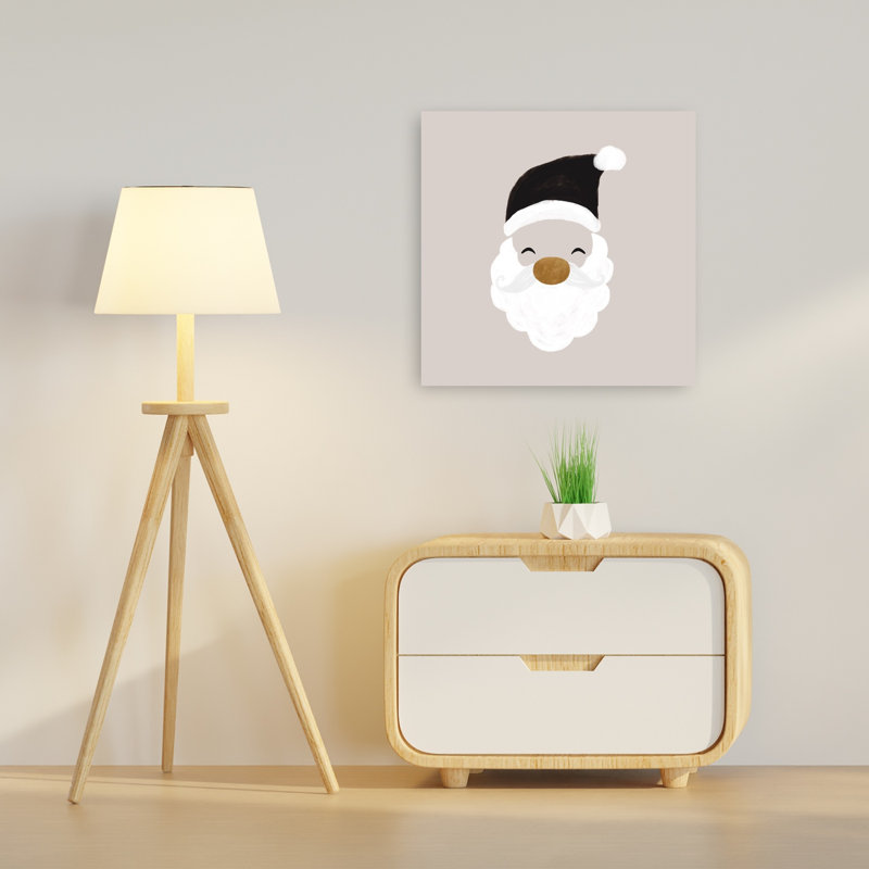 Mignon père Noël, reproduction d'art murale contemporaine, 24" H x 24" W