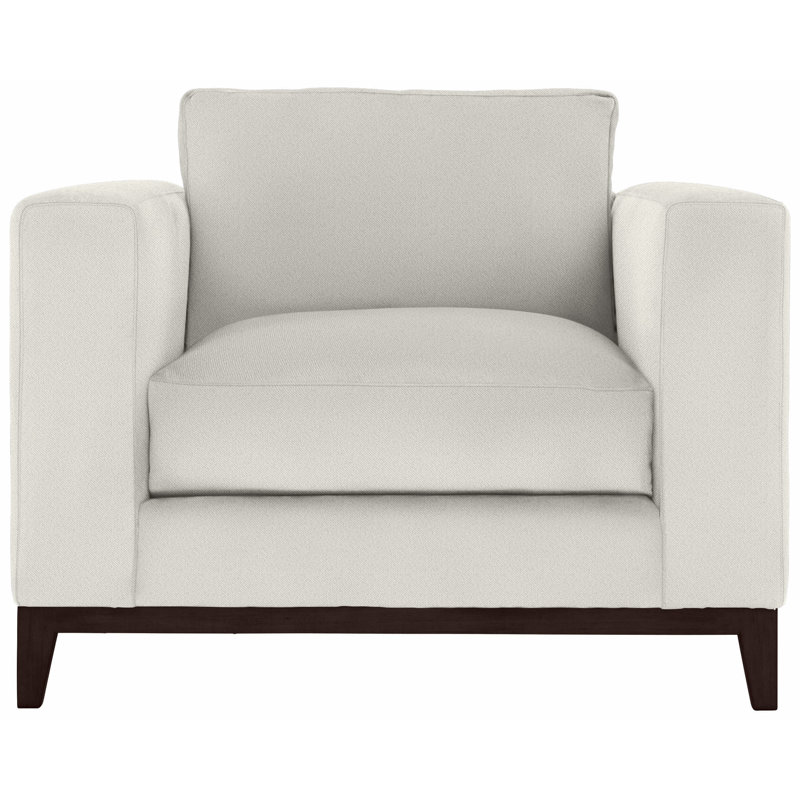Noel 40" Wide Armchair, White 5555-000, Mocha