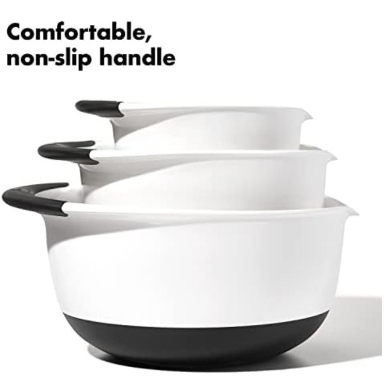 Good Grips 3-Piece Mixing Bowl Set, Black