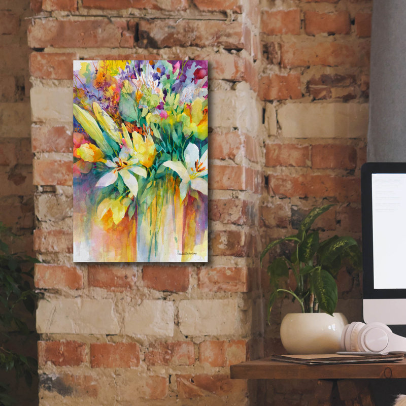  «Look At Lilies» par Annelein Beukenkamp, art mural sur toile, H 18 po x l 12 po x P 0,75 po