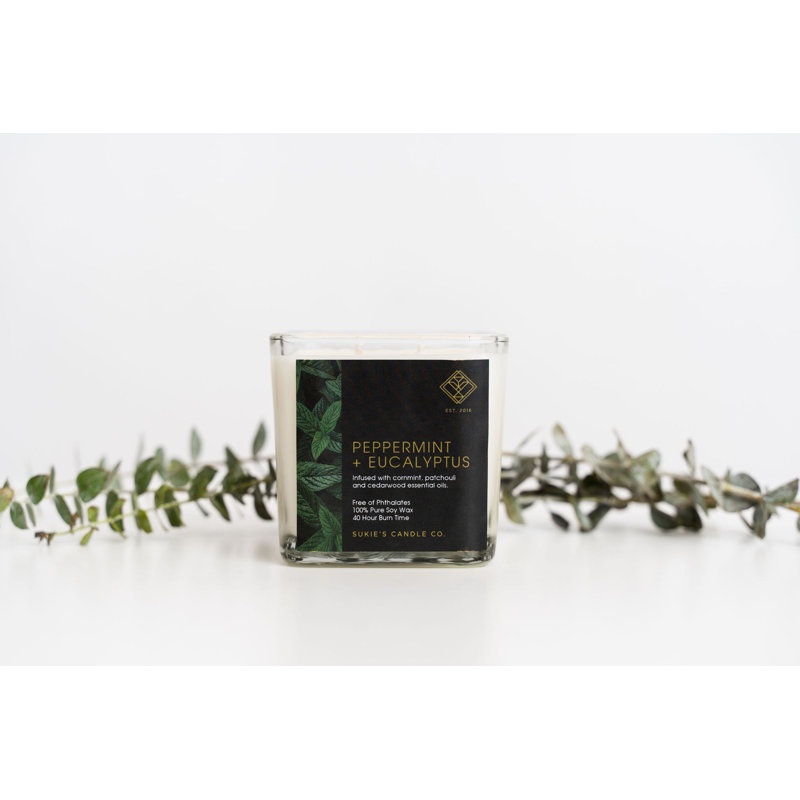 Peppermint Eucalyptus Scented Jar Candle