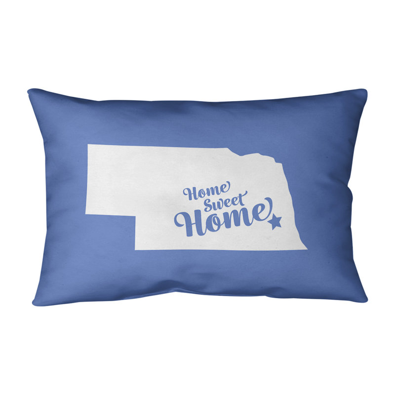 Coussin lombaire allentown home, Lincoln, 14 po x 20 po, Bleu