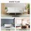 Canapé-lit futon simple 32,67 po Cnut, canapé-lit en similicuir, canapé-lit futon convertible avec pieds en métal-1148084103