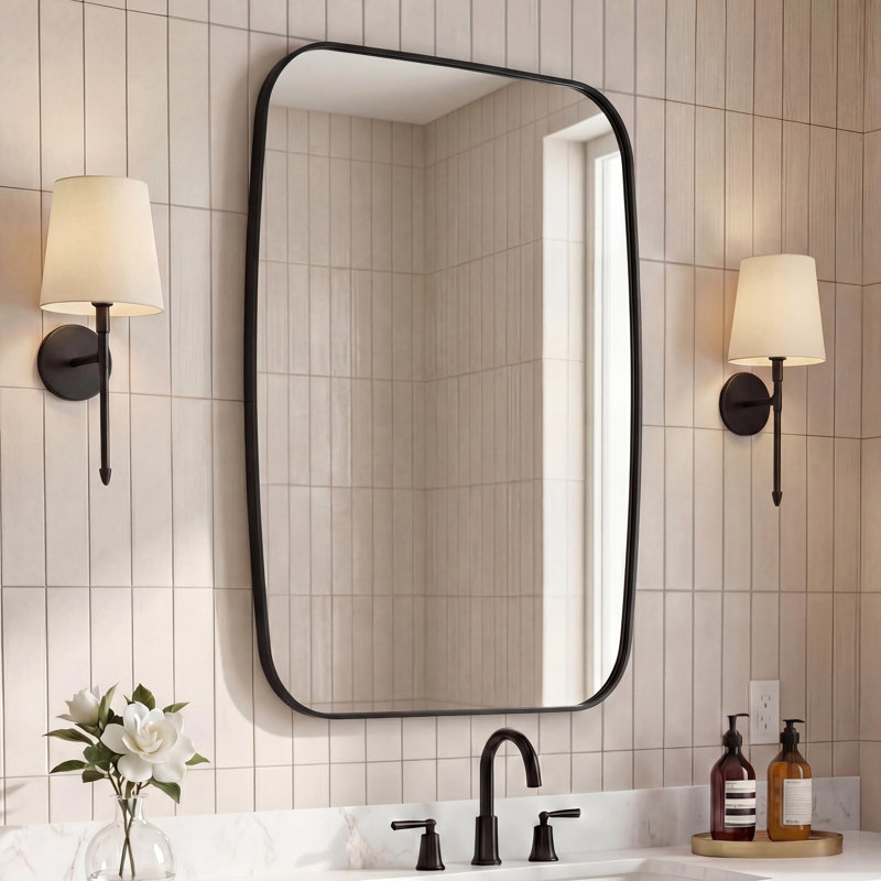 Miroir mural Cassian, Black