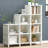 9-Cube Ladder Bookcase & Bookshelf, Floor Standing Display Storage 12 Shelves Bookshelf