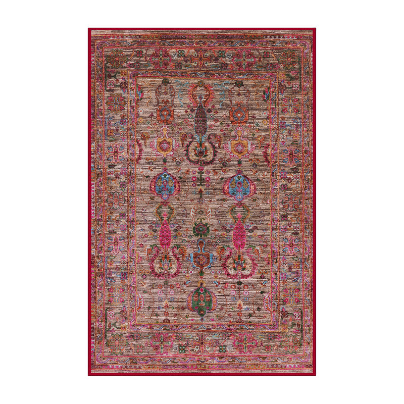 Tapis brun à motif oriental, Rectangle 3 pi x 5 pi