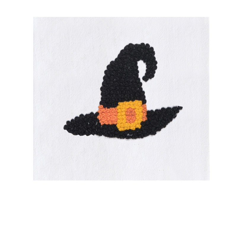 Torchon Witch Hat 100% coton brodé