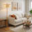Monte FLOOR LAMP WITH PAPER RATTAN WEAVE SHADE