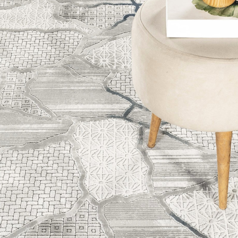 63 po Large, 87 tapis longs avec un motif abstrait, moderne et artistique, 100% teint, pour animaux 3 po x 7 po, envers en jute, motif