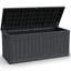 Grand coffre de rangement extérieur de 260 gallons pour meubles de patio, coussins d'extérieur, outils de jardin et équipement de sport / piscine, résine imperméable, verrouillable, noir