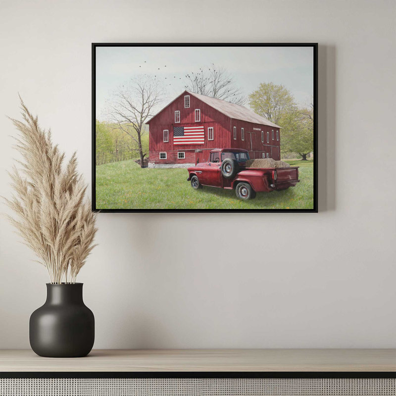 «Heartland Homage» par Lori Deiter, reproduction d'art, Toile avec cadre, L 32 po x H 24 po, Blanc